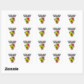 Little Miss Splendid | Zwarte briefing Vierkante Sticker (Vel)