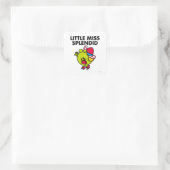Little Miss Splendid | Zwarte briefing Vierkante Sticker (Tas)