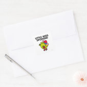 Little Miss Splendid | Zwarte briefing Vierkante Sticker (Envelop)