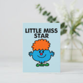Little Miss Star | zwarte belettering Briefkaart (Staand voorkant)