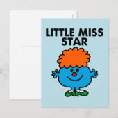 Little Miss Star | zwarte belettering Briefkaart (Voorkant / Achterkant)