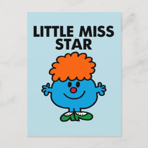 Little Miss Star   zwarte belettering Briefkaart