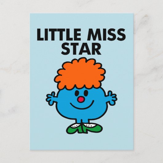 Little Miss Star | zwarte belettering Briefkaart (Voorkant)