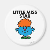 Little Miss Star | zwarte belettering Magneet (Voorkant)