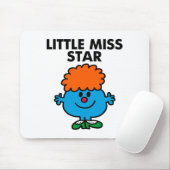 Little Miss Star | zwarte belettering Muismat (Met muis)