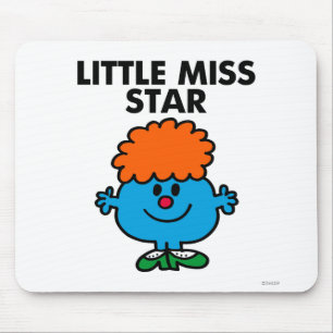 Little Miss Star   zwarte belettering Muismat