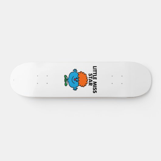 Little Miss Star | zwarte belettering Persoonlijk Skateboard (Horizontaal)