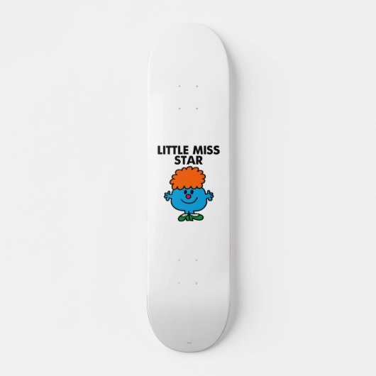 Little Miss Star | zwarte belettering Persoonlijk Skateboard (Voorkant)