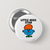 Little Miss Star | zwarte belettering Ronde Button 5,7 Cm (Voorkant /achterkant)