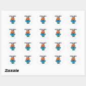 Little Miss Star | zwarte belettering Ronde Sticker (Vel)