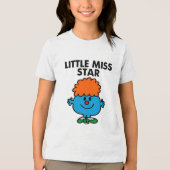 Little Miss Star | zwarte belettering Tri-Blend Shirt (Voorkant)