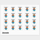 Little Miss Star | zwarte belettering Vierkante Sticker (Vel)