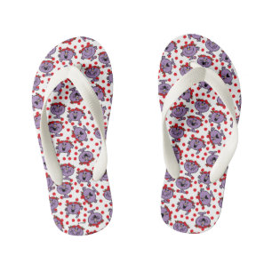 Little Miss Stout Rode Stippenprint Kinder Teenslippers