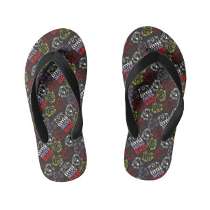 Little Miss Stout Zwart, rood & geel patroon Kinder Teenslippers