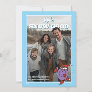 Little Miss Stoutig Tot Sneeuw Goed Feestdagenkaart