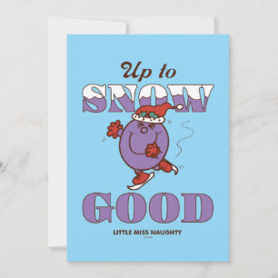 Little Miss Stoutik tot Sneeuw Goed Feestdagenkaart
