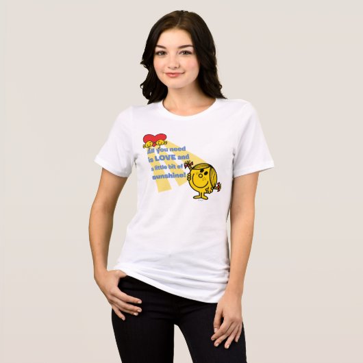 Little Miss Sunshine | All You Need Is Love Tri-Blend Shirt (Voorkant volledig)