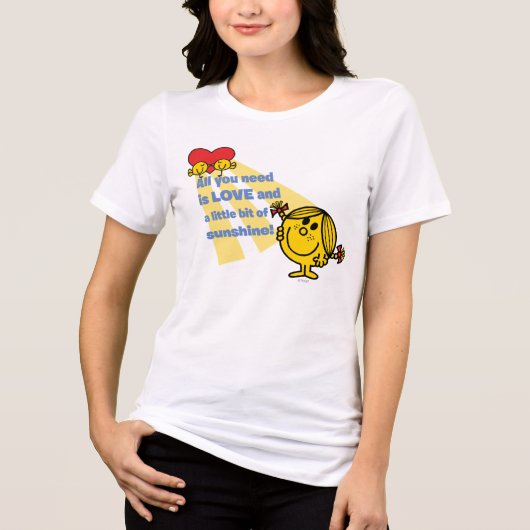Little Miss Sunshine | All You Need Is Love Tri-Blend Shirt (Voorkant)