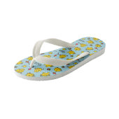 Little Miss Sunshine | Blauwgroene Stippenprint Kinder Teenslippers (Schuin)