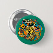 Little Miss Sunshine | Floral Delight Ronde Button 5,7 Cm (Voorkant /achterkant)