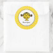 Little Miss Sunshine | Gele Verjaardag Bedankt Ronde Sticker (Tas)