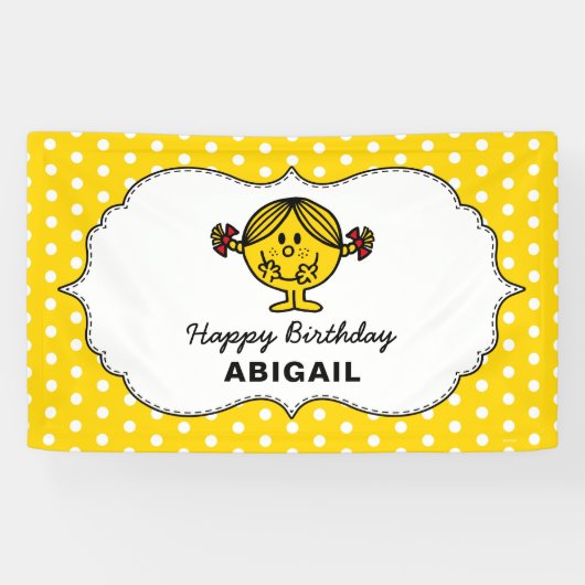 Little Miss Sunshine | Gele verjaardag Spandoek (Horizontaal)