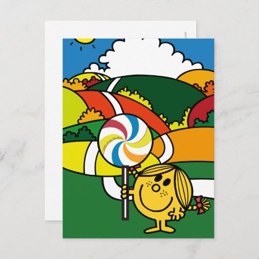 Little Miss Sunshine | Hills en Lollypop Briefkaart (Voorkant / Achterkant)