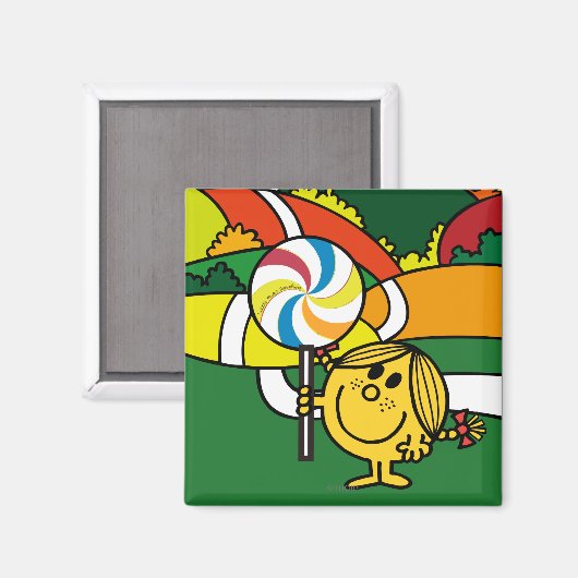 Little Miss Sunshine | Hills en Lollypop Magneet (Voorkant / Achterkant)