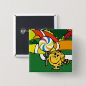 Little Miss Sunshine | Hills en Lollypop Vierkante Button 5,1 Cm (Voorkant /achterkant)