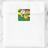 Little Miss Sunshine | Hills en Lollypop Vierkante Sticker (Tas)