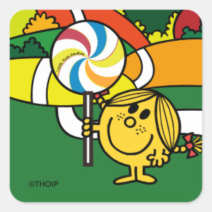 Little Miss Sunshine   Hills en Lollypop Vierkante Sticker