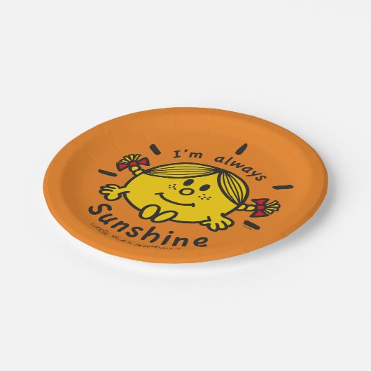 Little Miss Sunshine | Ik ben altijd zonneschijn Papieren Bordje (Gekanteld)