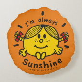 Little Miss Sunshine | Ik ben altijd zonneschijn Rond Kussen (Achterkant)