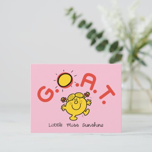 Little Miss Sunshine is het nieuwe G.O.A.T. Briefkaart (Staand voorkant)