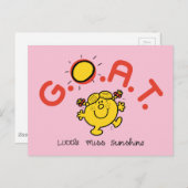 Little Miss Sunshine is het nieuwe G.O.A.T. Briefkaart (Voorkant / Achterkant)
