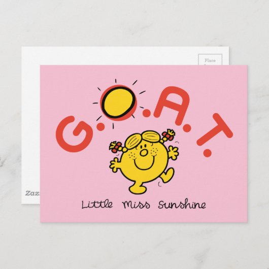 Little Miss Sunshine is het nieuwe G.O.A.T. Briefkaart (Voorkant / Achterkant)