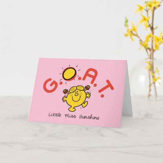 Little Miss Sunshine is het nieuwe G.O.A.T. Kaart (Gele Bloem)