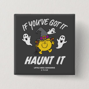 Little Miss Sunshine komt uit voor Halloween Vierkante Button 5,1 Cm