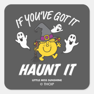 Little Miss Sunshine komt uit voor Halloween Vierkante Sticker