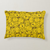 Little Miss Sunshine | Leuke Gele Glimlach Patroon Accent Kussen (Achterkant)