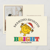 Little Miss Sunshine Making Spirits Bright Feestdagenkaart (Voorkant / Achterkant)