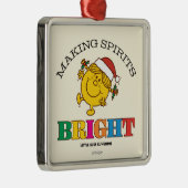 Little Miss Sunshine Making Spirits Bright Metalen Ornament (Rechts)