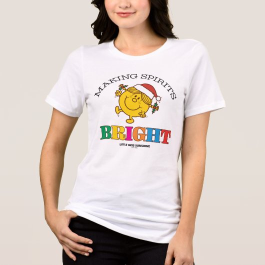 Little Miss Sunshine Making Spirits Bright Tri-Blend Shirt (Voorkant)