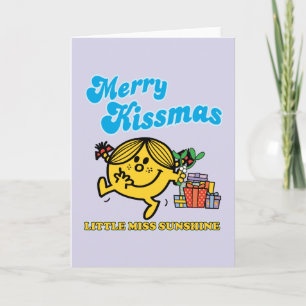 Little Miss Sunshine Merry Kissmas Feestdagen Kaart
