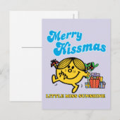 Little Miss Sunshine | Merry Kissmas Feestdagenkaart (Voorkant / Achterkant)