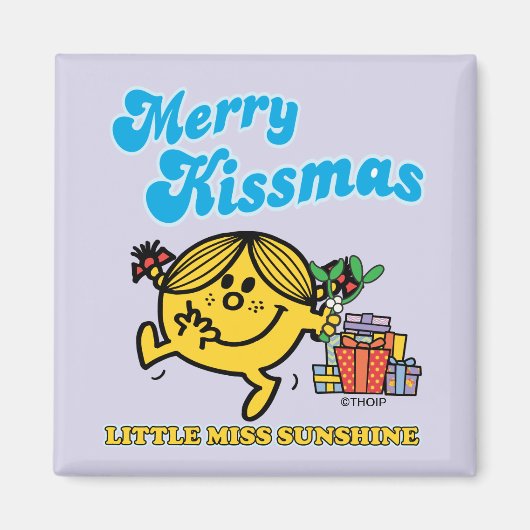 Little Miss Sunshine | Merry Kissmas Magneet (Voorkant)