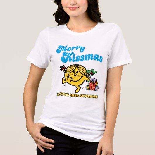 Little Miss Sunshine | Merry Kissmas Tri-Blend Shirt (Voorkant)