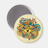 Little Miss Sunshine Peace Love Sunshine Magneet (Voorkant / Achterkant)