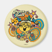 Little Miss Sunshine Peace Love Sunshine Magneet (Voorkant)