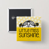 Little Miss Sunshine Peking Vierkante Button 5,1 Cm (Voorkant /achterkant)